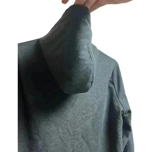 Gymshark Cropped Hoodie Sweatshirt Wrap Cross Back Size Small Dark Gray - Picture 9 of 10